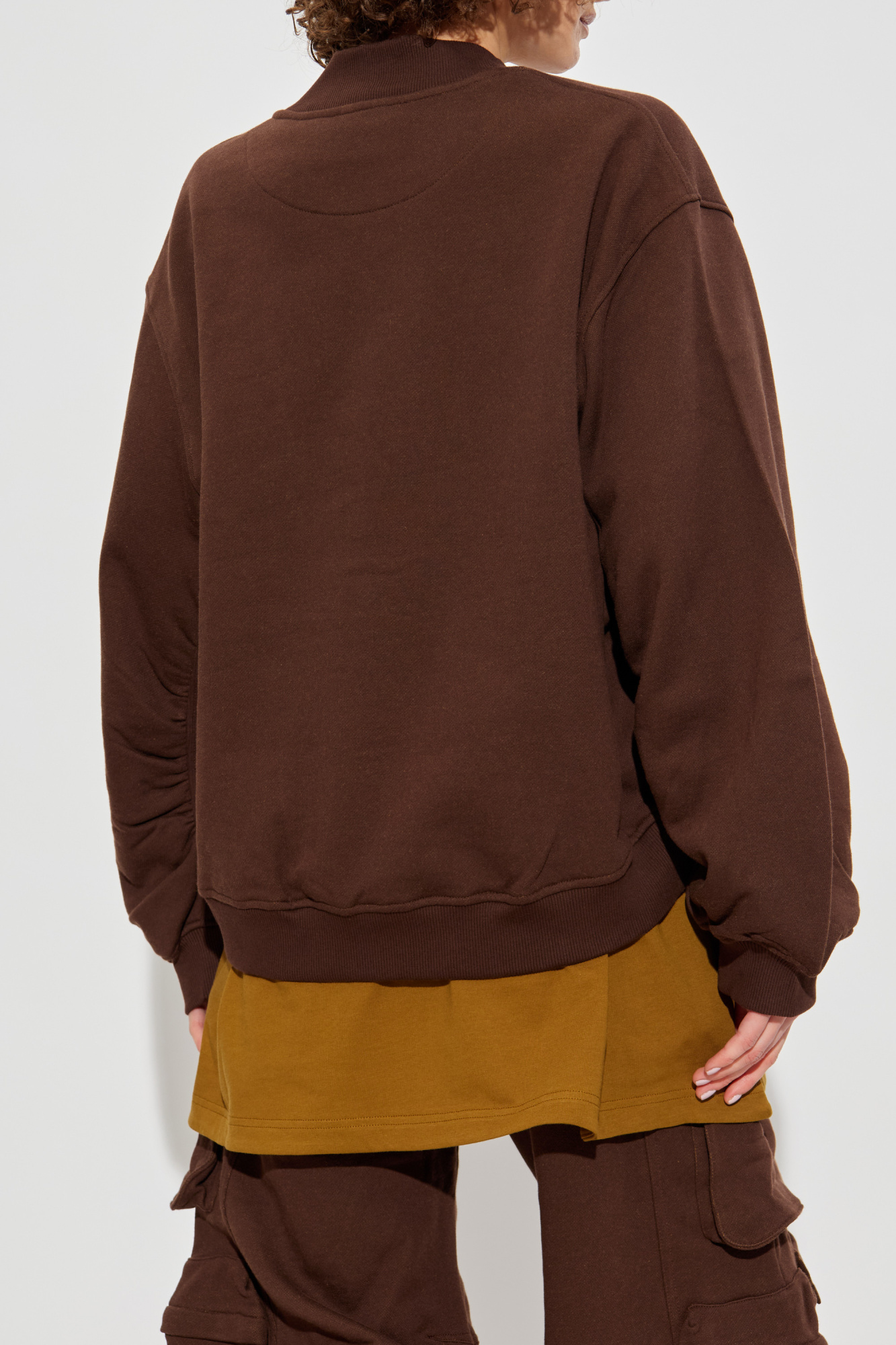 その他 THE ATTICO FW25 3D logo sweatshirt (251WCF00010 204) The Attico Logo Sweatshirt | Yellow | FARFETCH JO